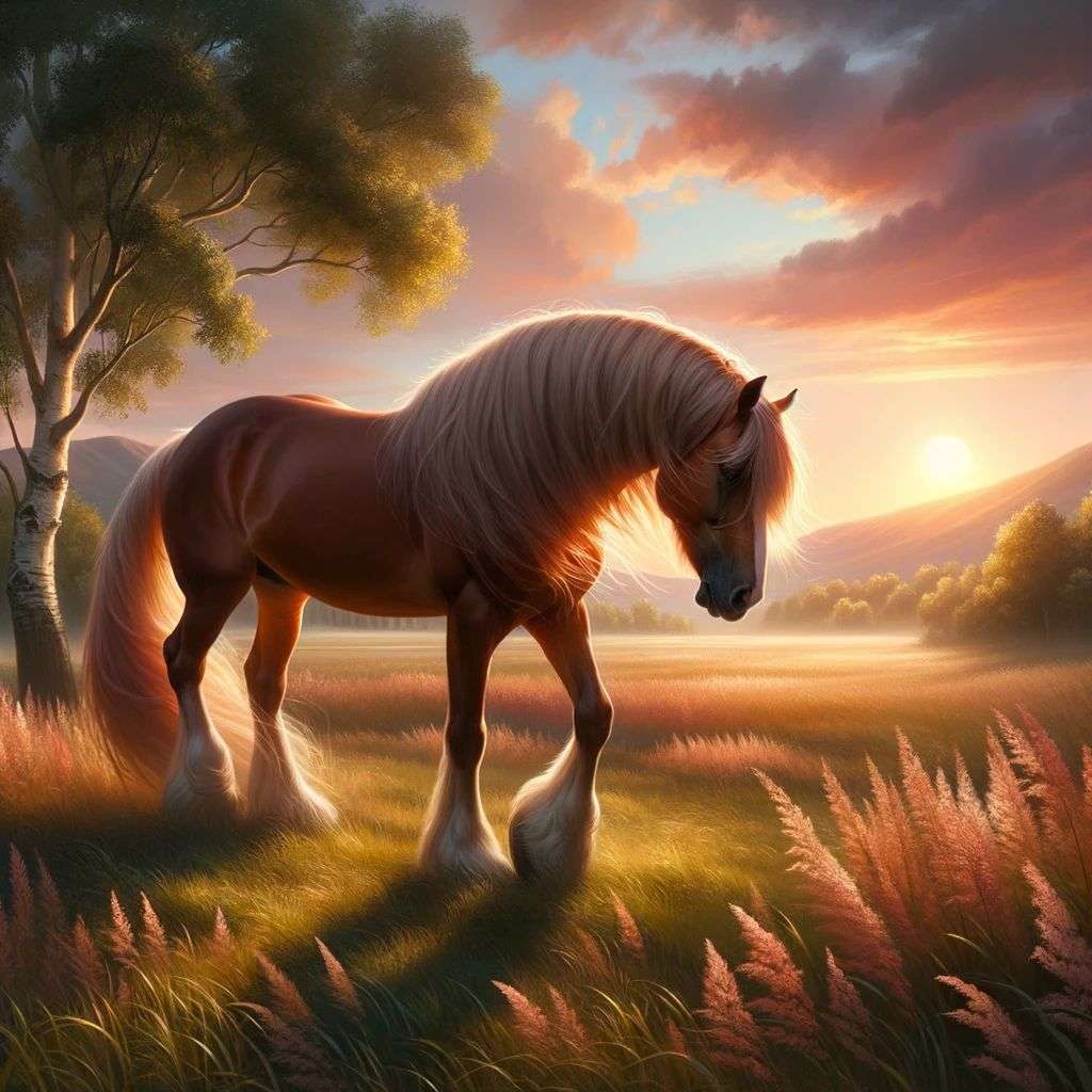 a horse, digital painting